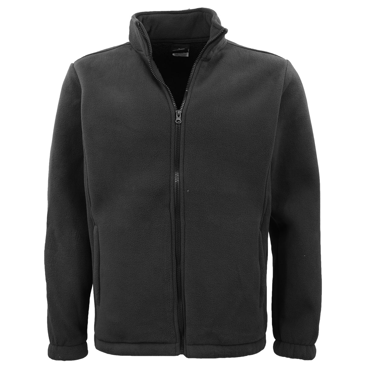 Mens Thick Zip Up Jumper w Sherpa Fur Lined Sweatshirt Winter Unisex Jacket Coat, Black, L