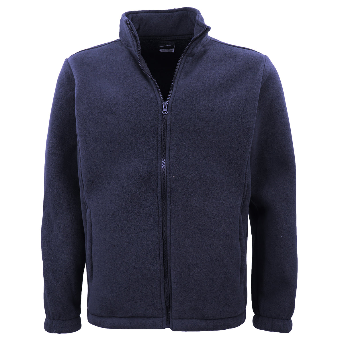 Mens Thick Zip Up Jumper w Sherpa Fur Lined Sweatshirt Winter Unisex Jacket Coat, Navy, XL