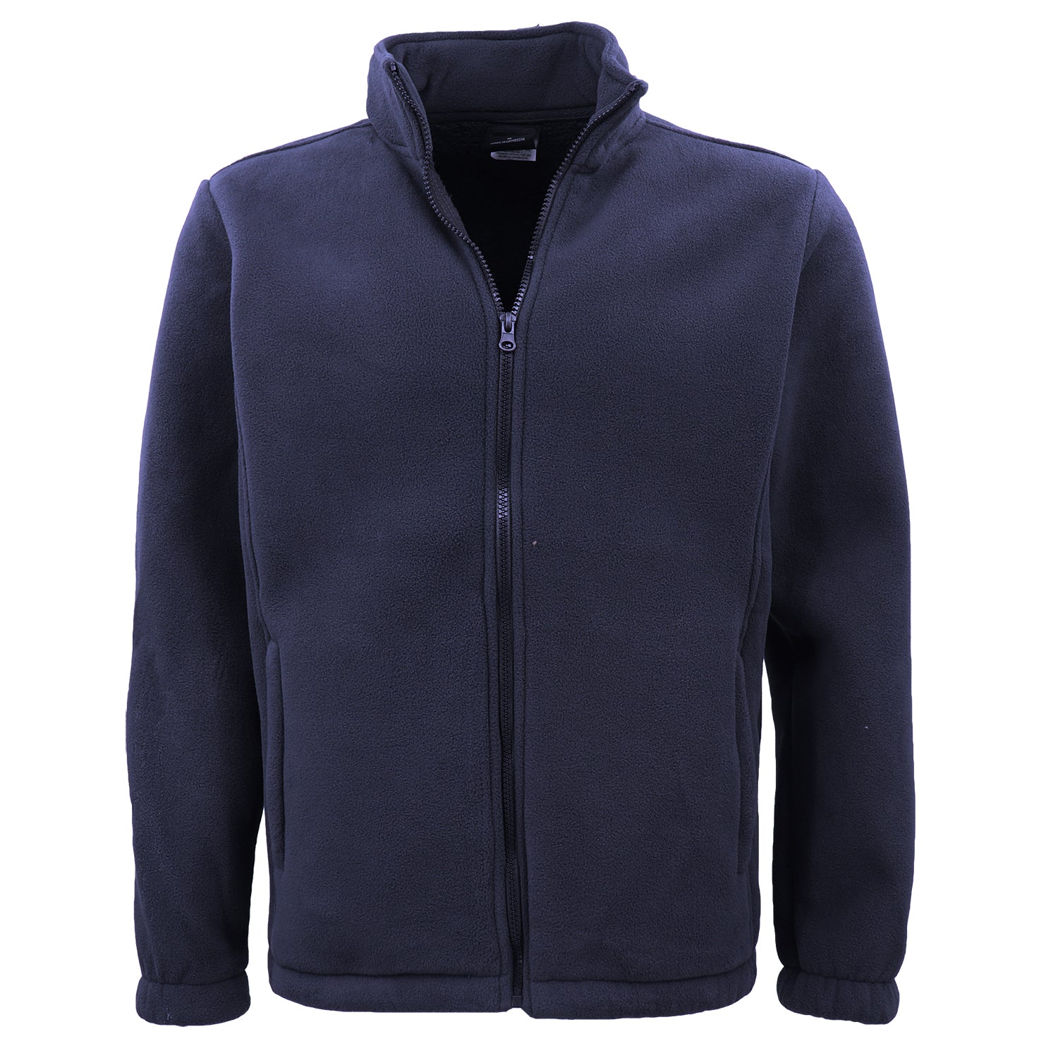 Mens Thick Zip Up Jumper w Sherpa Fur Lined Sweatshirt Winter Unisex Jacket Coat, Navy, 3XL