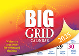 Big Grid - 2025 Rectangle Wall Calendar 13 Months Large Date Boxes Easy Planning
