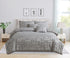 Tufted Jacquard Quilt/Doona/Duvet Cover Set - Grey - Queen Size