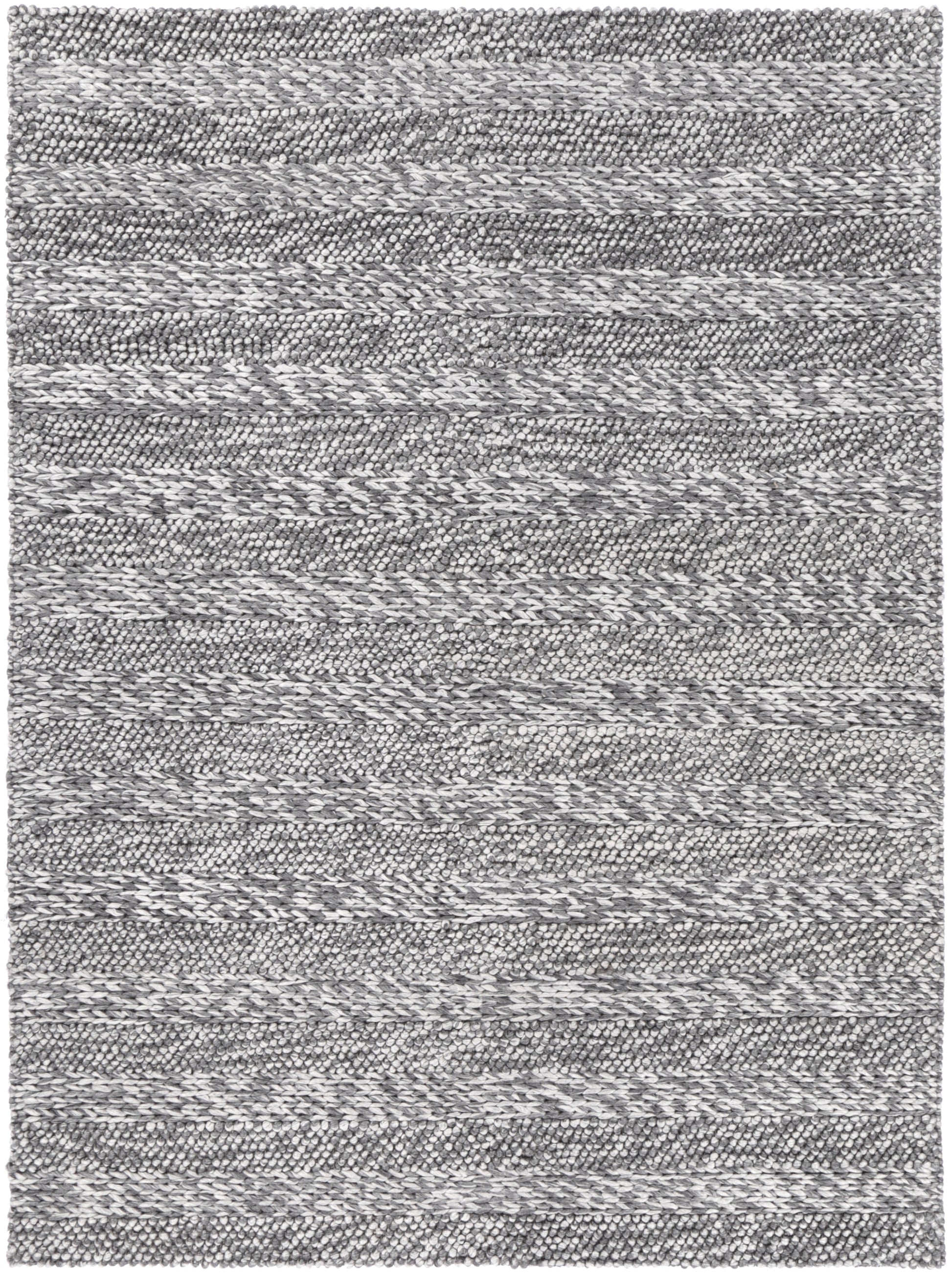 Harlow Ringlets Charcoal Wool Blend Rug 200x290