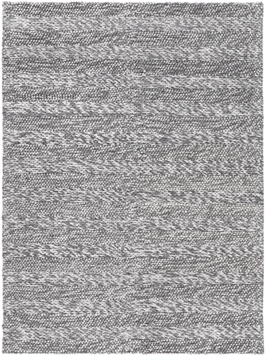 Harlow Ringlets Charcoal Wool Blend Rug 200x290