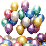 10pcs 25cm Chrome Metallic Balloons for Party Decoration Helium Thick Latex - Mix