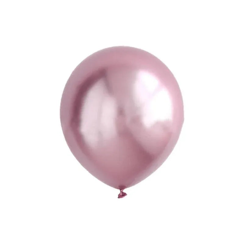 10pcs 25cm Chrome Metallic Balloons for Party Decoration Helium Thick Latex - Light Purple