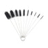 10Pcs Nylon Straw Brush Cleaner Bottle Tube Pipe Small Long Cleaning - Black