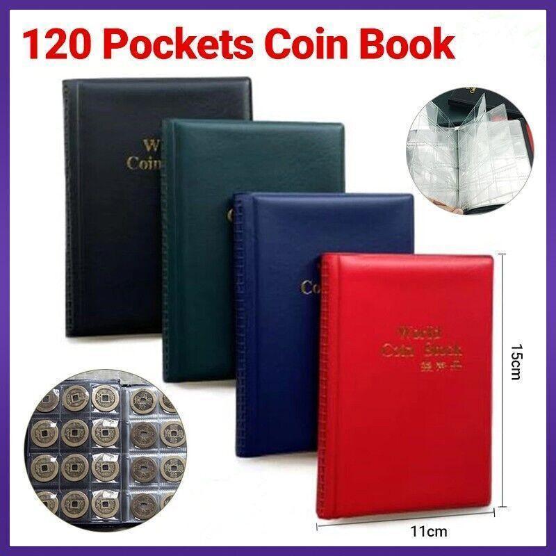 Colour Random 120 Pockets Coin Collection Storage Book Album Money Holder Coins Folder