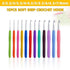 12PCS Crochet Hook Set Soft Grip Colourful Aluminium Knitting Needles 2mm to 8mm