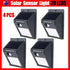 4Pcs 20 Led Solar Powered Pir Motion Sensor Light Garden Outdoor Security Lights