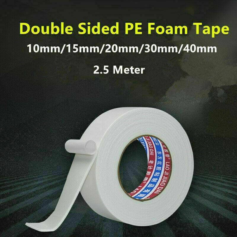 Double Sided White Pe Foam Sticky Tape Mounting Diy Craft Strong Adhesive 2.5M - 15mm*2.5m