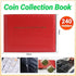 240 Coins Holder Collection Storage Collecting Penny Pocket Album Book Red Aus