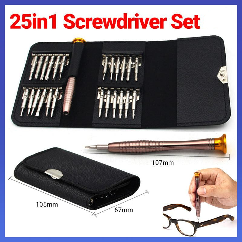 25 in 1 Precision Screwdriver Set Mini Repair Tool Kit for Phone Glasses Watch