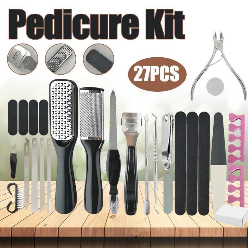 27PCS Pedicure Manicure Tool Set with Callus Remover and Nail Care Kit
