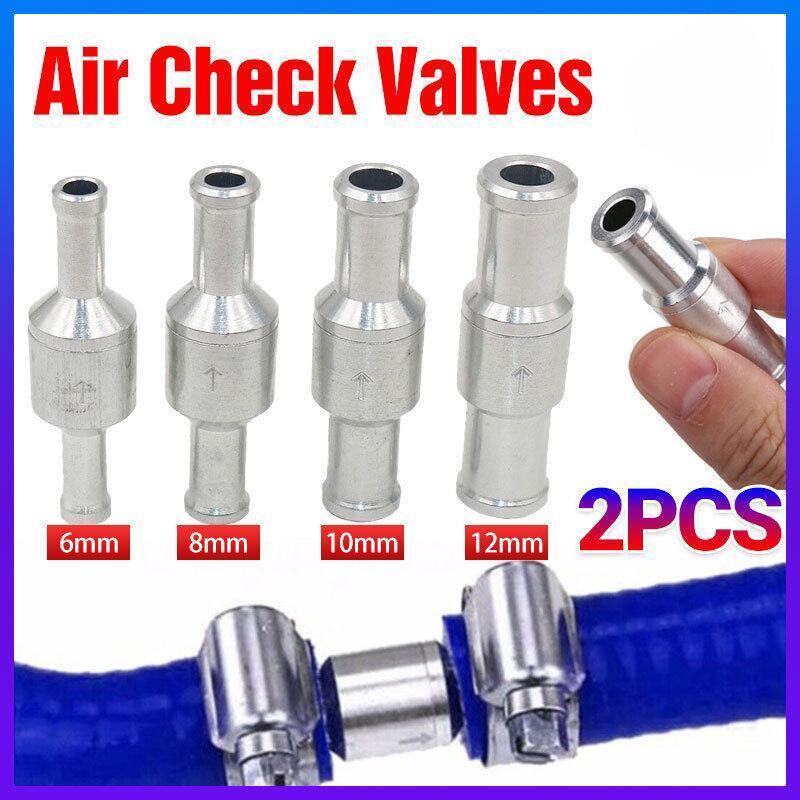 2X 6/8/10/12Mm One Way Non Return Check Valve Air Fuel Petrol Diesel Oil Vacuum - 12MM