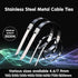 100x Stainless Steel Cable Ties SS304 Marine Grade Zip Strap Locking Wrap 100-800mm - 4.6*100mm