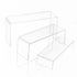 3Pcs Transparent Organiser for Shoes or Cosmetics Clear Acrylic Display Stand Set