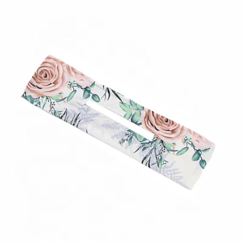 New Deft Bun Knotted Wire Hair Band Print Headband Twist Maker Hair Accessories - White 04