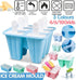 Silicone Ice Cream Mould Block Frozen Molds Icy Pole Jelly Popsicle - Green-4Grid