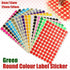 8/13/25/50mm Colour Sticker Dots Adhesive Round Labels Circular Scrapbooking Green - 8mm 260 Dots - 5 Sheets