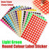 8/13/25/50mm Sticker Dots Adhesive Round Labels Circular Scrapbooking Light Green - 50mm 8 Dots - 5 Sheets