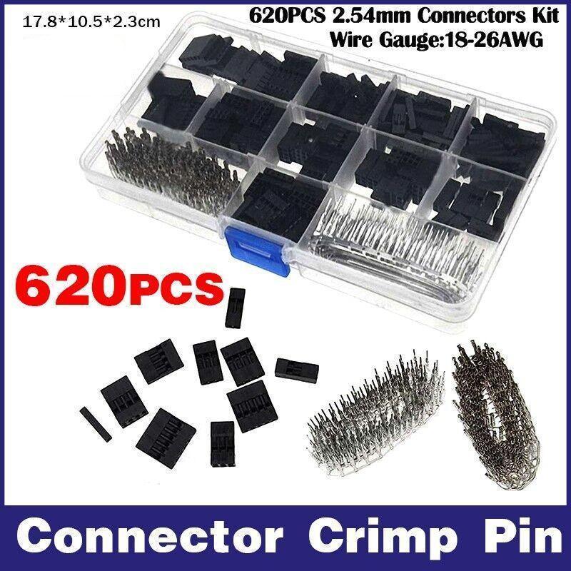 620X Connector Crimp Pin Male Housing Kit Female Dupont Wire Jumper Pin Header