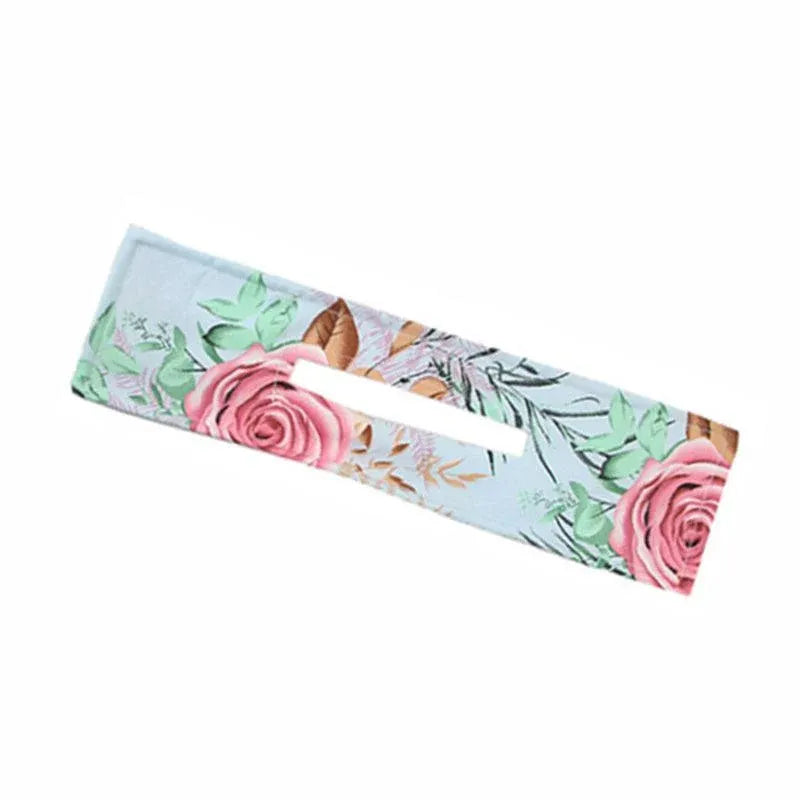 New Deft Bun Knotted Wire Hair Band Print Headband Twist Maker Hair Accessories - Blue 07