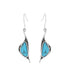 Retro Boho Turquoise Flower Earrings Hook Moonstone Dangle Drop Sapphire Women - 1239