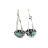 Retro Boho Turquoise Flower Earrings Hook Moonstone Dangle Drop Sapphire Women - 1240