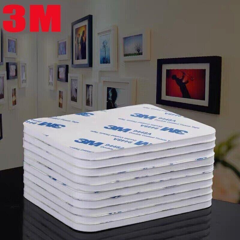 Square 55 x 45 x 3mm 3M Double Sided Foam Sticker Tape Self Adhesive Pads - 4pcs