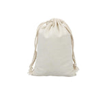 10X Canvas Cotton Drawstring Bags Linen Calico Tote Gift Storage Pouches - 25x35cm