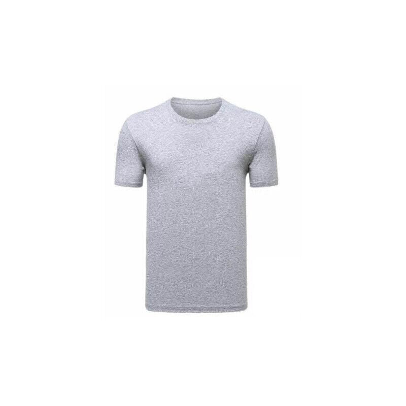 Men's T-shirt Plain Blank 100% heavy Cotton Basic Tee Short Sleeve Large S - 5XL Grey - 3XL