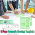 11Pcs Plastic Geometric Template Ruler Stencil Set Measuring Tool - 11 PCS