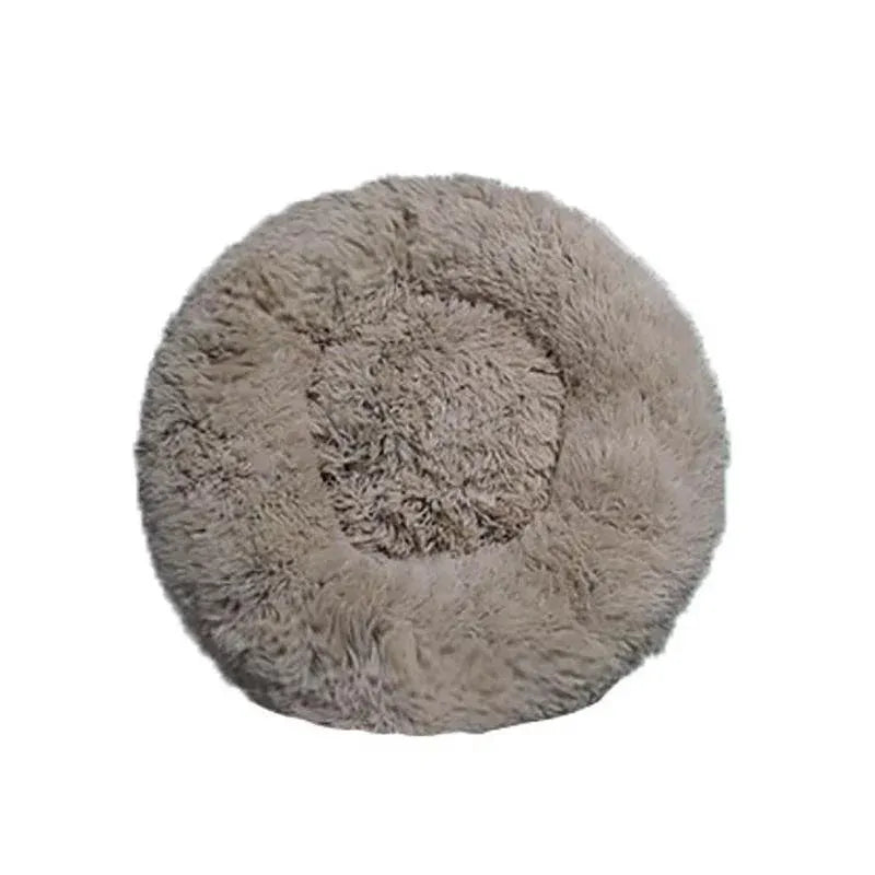Coffee Cat Bed Pet Bed Dog Donut Nest Calming Deep Sleeping Soft Plush Kennel Washable - 120CM
