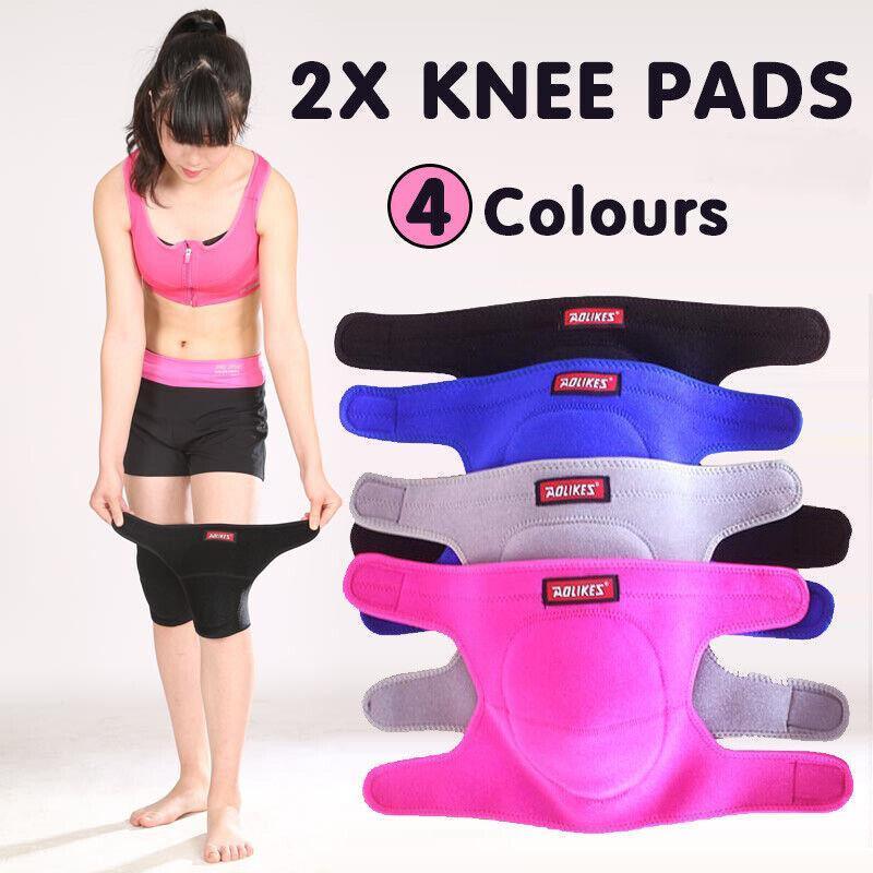 AOLIKES? Knee Pad Crashproof Antislip Brace Leg Sleeve Protector Guard Support L - Pink L *1 Pair