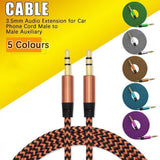AUX Cable 3.5mm Stereo Audio Input Extension Male to Male Auxiliary Car Cord - Green