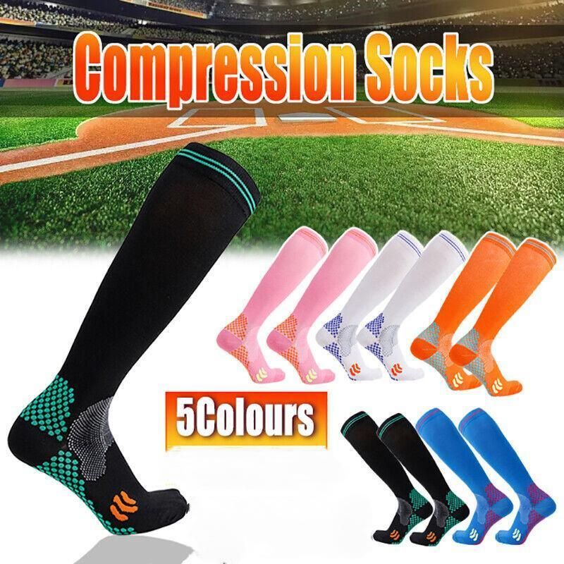 Compression Socks Miracle Copper Anti Fatigue Unisex Travel DVT Comfort L/XL - 1Pair  Blue