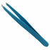 Stainless Steel Hair Eyebrow Tweezers Plucker Puller Beauty Slanted Nail Tip - Blue