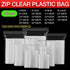 100PCS 100micron Bulk Clear Resealable PE Plastic Zip Bags - 5*7CM