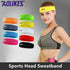 Aolikes Headbands Sweatband Cotton Hair Gym Yoga Stretch Sport Sweat Band - Grey