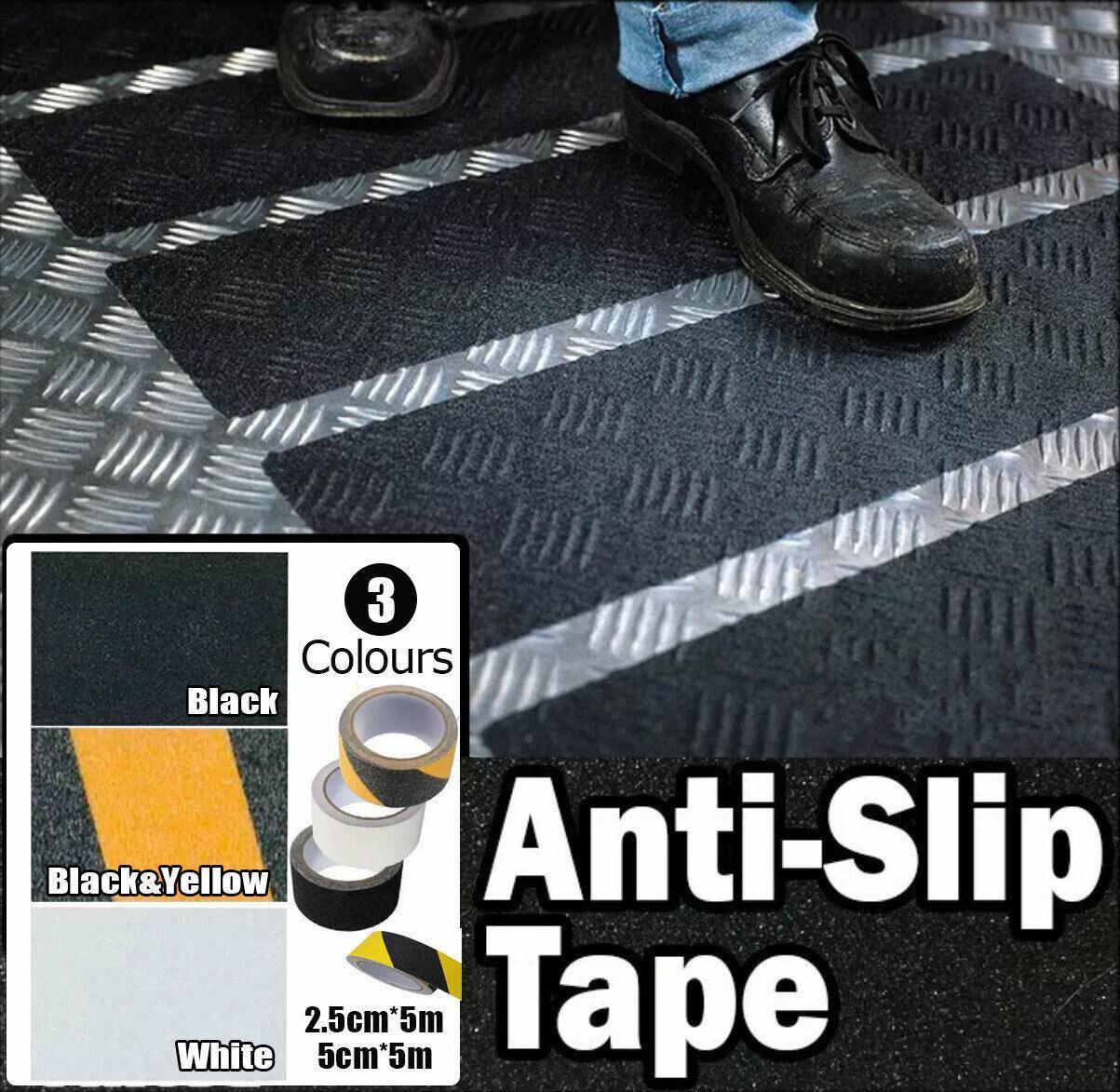 Anti Slip Tape High Grip Adhesive For Flooring Stair Tread - Black (5cm x 5m)