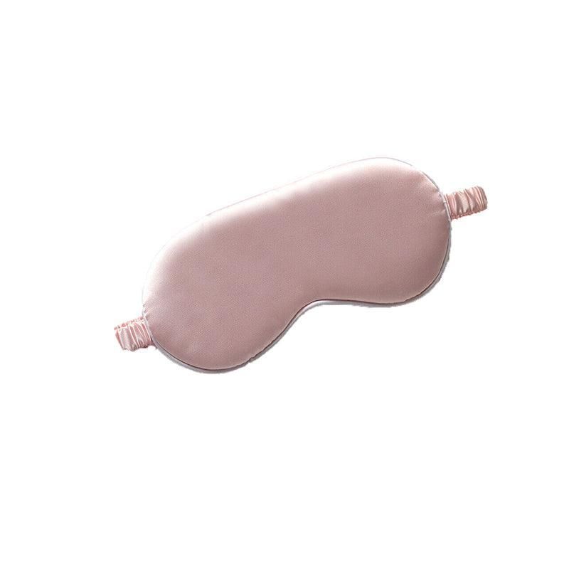 Pure Soft Silk Eyeshade Blindfold Sleep Eye Mask Cover Light Shade Travel Relax - 23 Pink+White