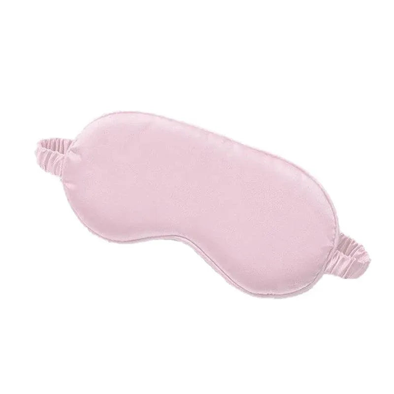 Pure Soft Silk Eyeshade Blindfold Sleep Eye Mask Cover Light Shade Travel Relax - 4 Pink