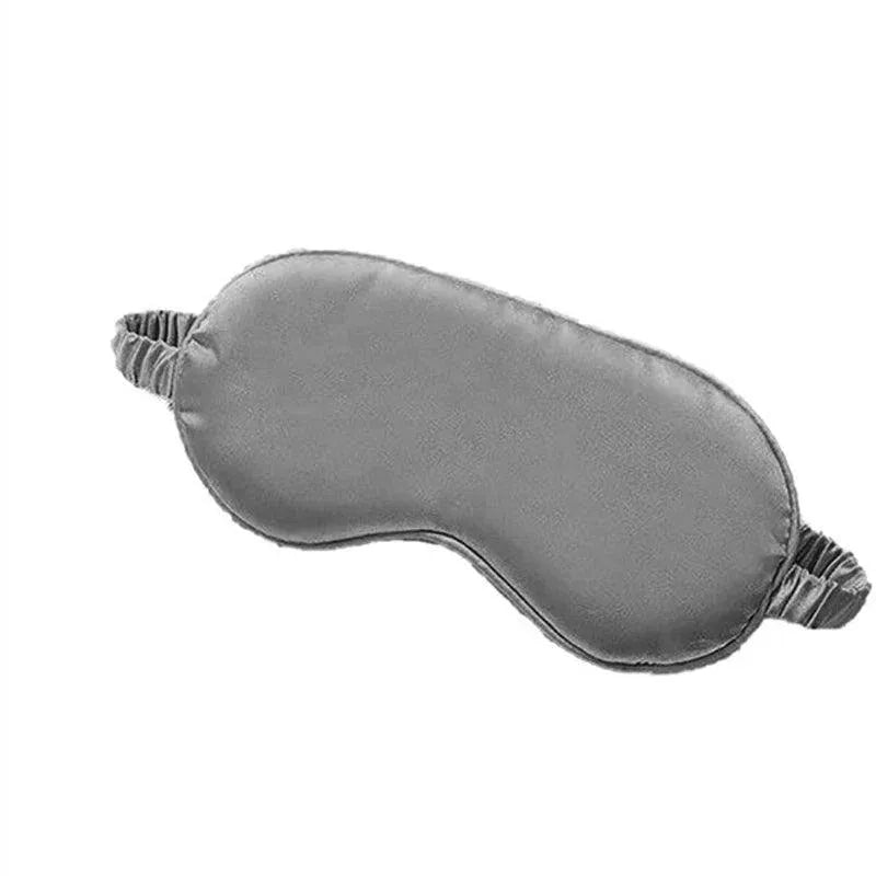 Pure Soft Silk Eyeshade Blindfold Sleep Eye Mask Cover Light Shade Travel Relax - Business Ash
