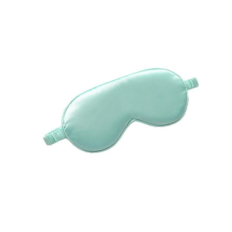Pure Soft Silk Eyeshade Blindfold Sleep Eye Mask Cover Light Shade Travel Relax - Quietly Elegant Green