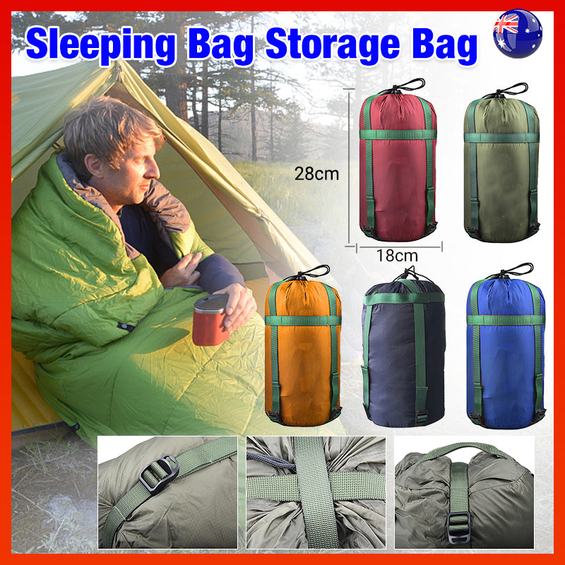 Waterproof Compression Stuff Sack Camping Storage Bag Outdoor Sleeping Bag - Wine Red