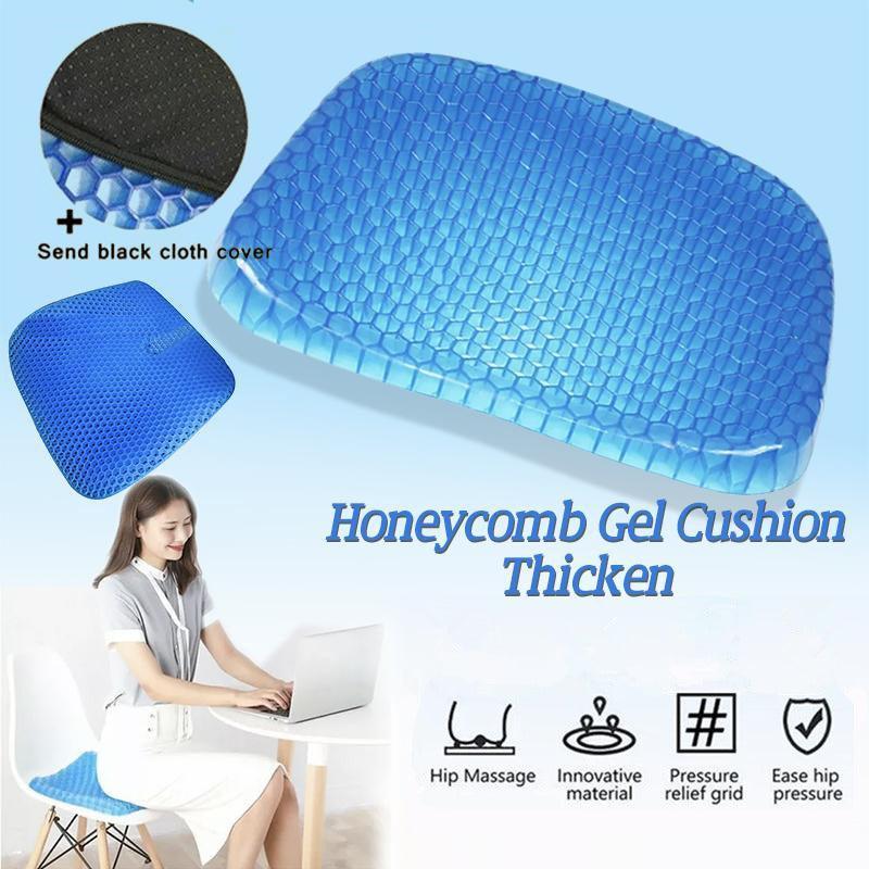 Gel Honeycomb Seat Comfort Cushion Flex Back Support Spine Protector - 1000g (44*36.5*4.5CM)