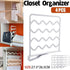 4PCS Clip-On Closet Shelf Dividers Wardrobe Organizer for Clothes and Cabinets