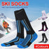 Men Women Long Warm Breathable Ski Socks Thicken Winter Sports Socks Au Stock - Pink&White(33-39)