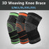 3D Weaving Knee Brace Breathable Sleeve Support Running Jogging Joint Pain Leg Green - Green-M