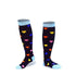 L/XL Compression Socks Women Men Nursing Travel Sport Stocking Running - Colour Love